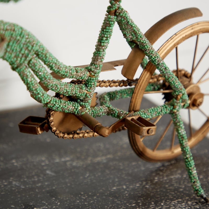 Deco 79 Metal Bike Decorative Sculpture Home Decor Statue, Accent Figurine 18" x 4" x 12", Green - Image 2